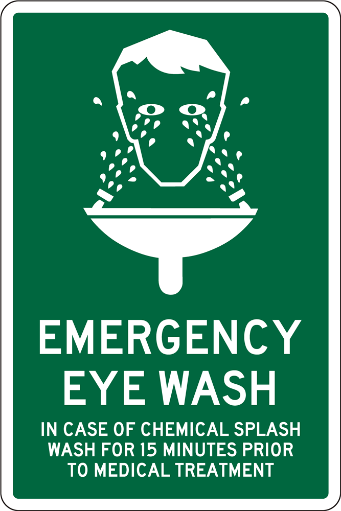 Other view of Safety Sign - Emergency Information - Emergency Eye Wash - 225mm x 300mm - Poly - Prosafe