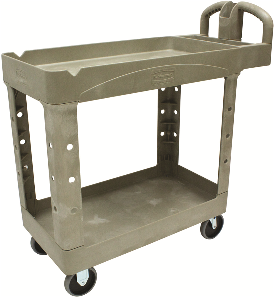 Other view of Rubbermaid Utility Trolley -Heavy Duty - 2 Shelf - Beige - 227kg - Medium - Rubbermaid Commercial