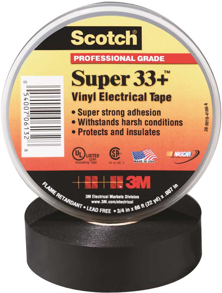 Other view of 3M Scotch 80611207012 Electrical Tape Super 33+ - Premium Vinyl - Professional Use - Black - 19mm x 20m