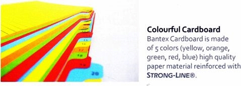 Other view of Manilla Divider - 1 to 31 Tab - A4 Paper - Cardboard - Assorted - 6052 - Bantex