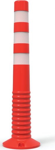 Other view of Bollard - Flexible - 80 mm x 750 mm - Polyurethane - Bright Orange - FBP800 - Barrier Group