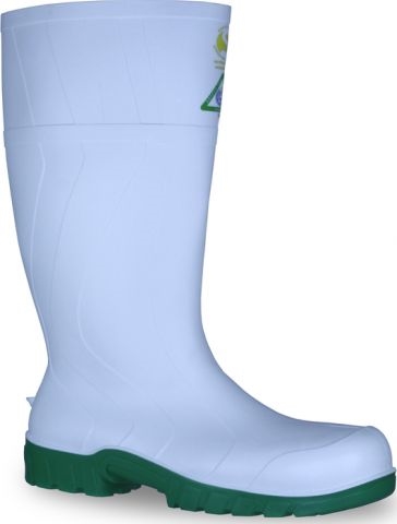 Other view of GUMBOOTS SAFEMATE S/CAP WHITE GRN SOLE 6