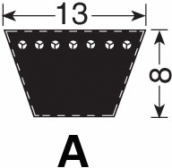 Other view of BELT VEE RAW-EDGE COGGED AX27