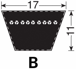 Other view of VEE BELT B SECTION B98  / MET B2530