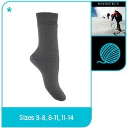 Other view of Men's Navigator Socks – Wool - Nylon – Black – 6/10 – Belvedere Hosiery