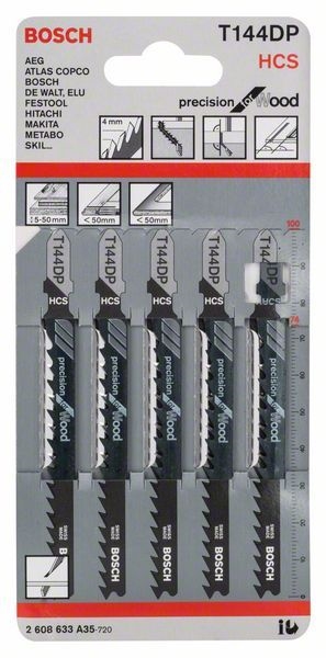 Other view of Bosch Precision for Wood Jigsaw Blade - T 144 DP - 2608633A35 - Pack of 5