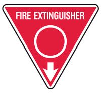 Other view of SIGN "FIRE EXTINGUISHER" RED TRI 350MM P