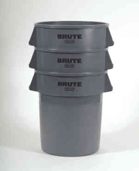 Other view of Container Without Lid - Round - Plastic - Grey - 208 L - RFG265500 GRAY - Brute® - Rubbermaid