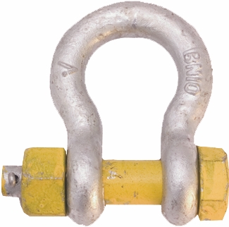 Other view of Bullivants Safety Pin Bow Shackle - Grade S - Galvanised - 13.5t