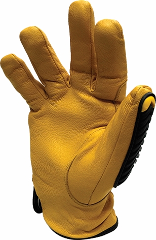 Other view of Impact Protection Gloves - Anti-Cut - Leather - Black/Yellow - Small - FRD - ForceField™ Rigger Defence - Bollwerk