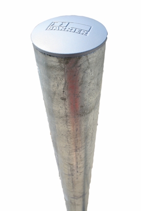 Other view of Bollard - Heavy-Duty - Round - Surface Mount - 90 mm x 1000 mm x 5 mm - Mild Steel - Galvanised - C90SM-G - Barrier Group