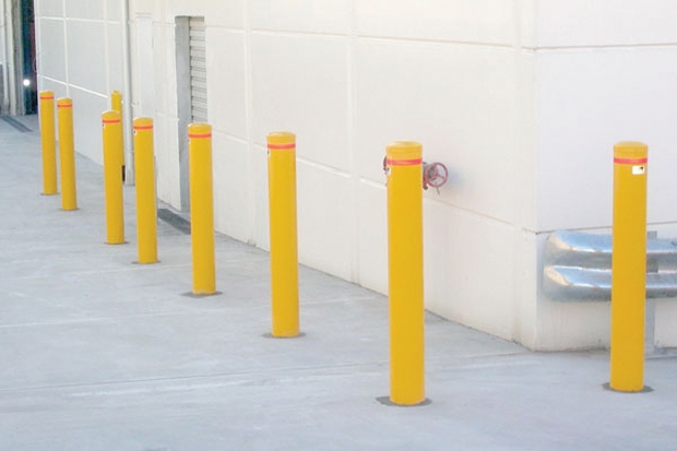 Other view of Bollard - Heavy-Duty - Round - Below Ground - 165 mm x 1950 mm x 5 mm - Mild Steel - Yellow - C165BG - Barrier Group