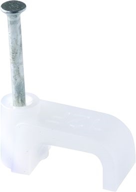 Other view of Flat Cable Clip - High Density Polyethylene - White - 9 Or 10 mm - 100/Pack - CBI electric