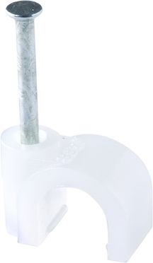 Other view of Round Cable Clip - High Density Polyethylene - White - 8 mm - 100/Pack - CBI electric