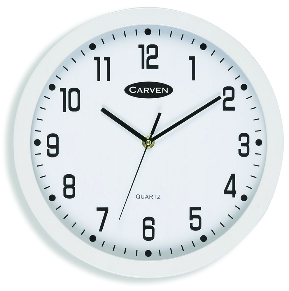 Other view of CARVEN - CLOCK 300MM WHITE FRAME - CL300WH