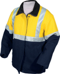 Other view of Men's 2-Tone Bluey Jacket With 3M Reflective Tape – Wool - Polyester – Yellow/Navy – 2X-Large – CWJA011DN – COLDKILLA