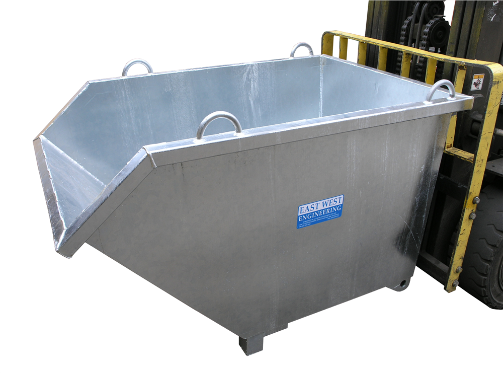 Other view of Forklift Tipping Bins - Zinc Plated - 1.25m3 - East West Engineering