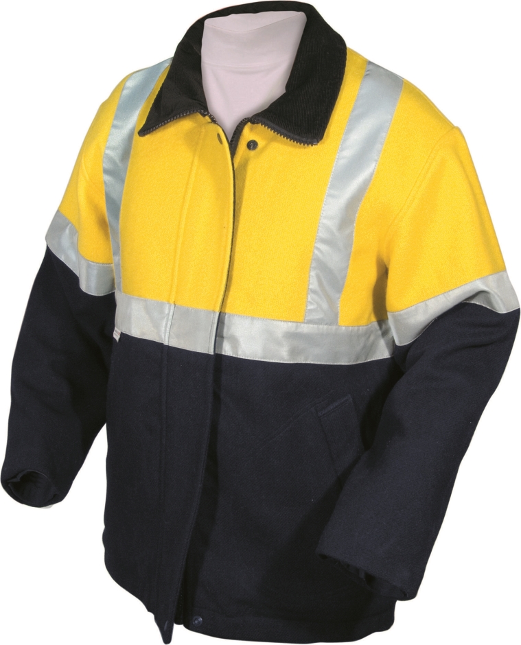 Other view of Men's 2-Tone Bluey Jacket – Wool - Polyester – Yellow/Navy – Small – CWIN0075DN – ACE