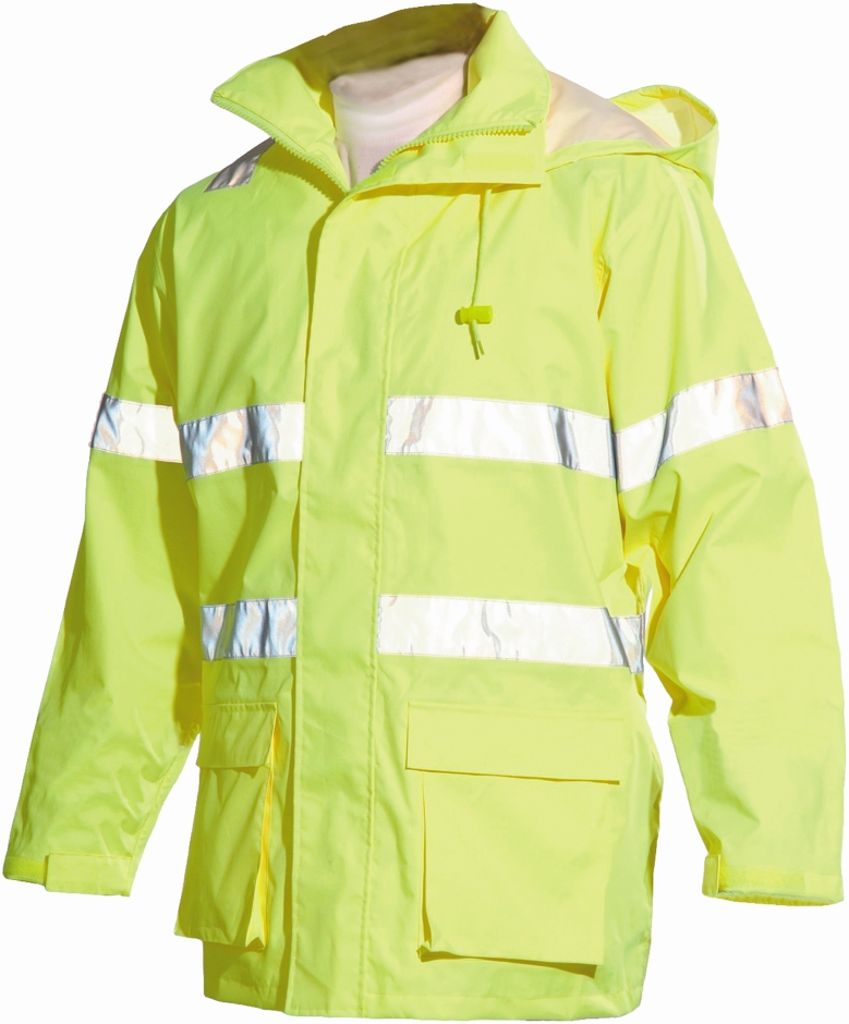 Other view of Breathable Waterproof Jacket With Reflective Tape - Polyester - Safety Yellow - 137 - CGS409+REF - ACE