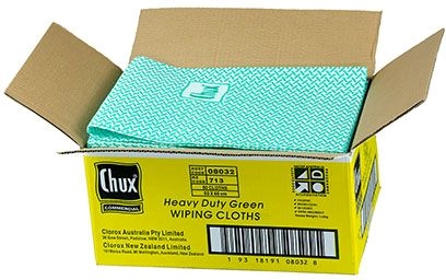 Other view of Heavy Duty Wiping Cloth - Green - 60 x 60 cm - 50/Box - 8032 - Chux