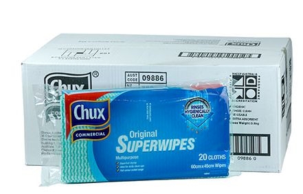 Other view of Regular Duty Wiping Cloth - Green - 60 x 45 cm - 20/Pack - 9886 - Superwipes® - Chux