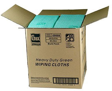 Other view of Chux® - 09888 - Super wipes - Heavy duty cloth - 60cm x 30cm - Green - Carton of 350