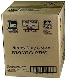 Other view of Chux® - 09888 - Super wipes - Heavy duty cloth - 60cm x 30cm - Green - Carton of 350