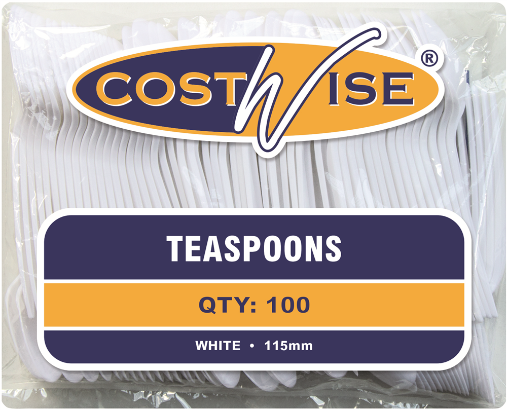 Other view of Costwise - HL-CUT-1 - Disposable Plastic Teaspoons - 115mm - Carton of 1000