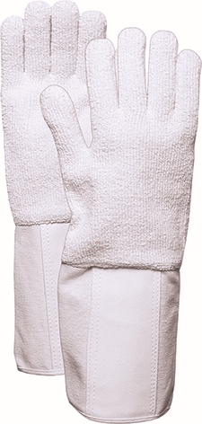 Other view of Heat Resistant Gloves - Heat Protection - Canvas Cuff with Cotton Terry Cord - White - Large - Prosafe