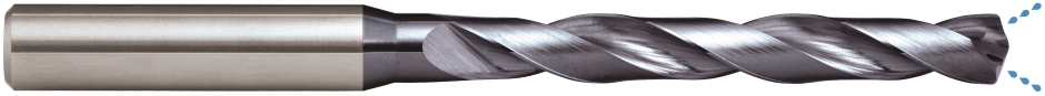 Other view of Carbide Drill Bit - VHM - AlCrN - 4.8 mm - 5xD - 140° Point - R30 N IK - D332 - Sutton Tools