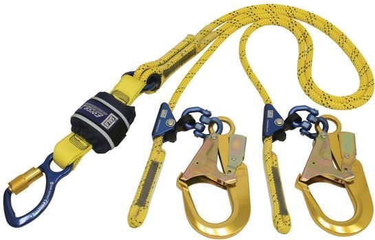 Other view of Adjustable Shock Absorbing Kernmantle Rope Lanyard - Repel™ Technology Polyester Web - Yellow - 2 m Length - Z13206119R - Force2™