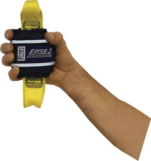 Other view of Fixed Shock Absorbing Elasticated Webbing Lanyard - Yellow - 2 m Length - Z10200909E - Force2™