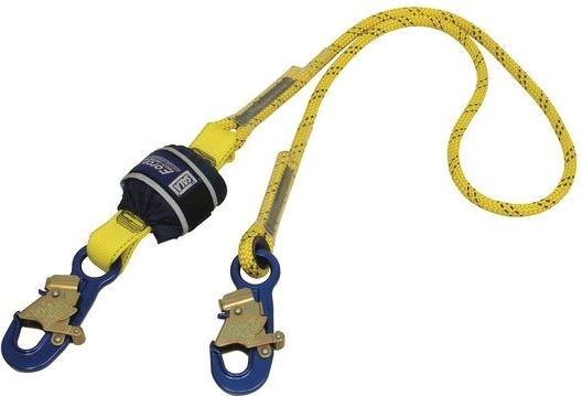 Other view of Fixed Shock Absorbing Kernmantle Rope Lanyard - Repel™ Technology Polyester Web - Yellow - 2 m Length - Z10202525R - Force2™