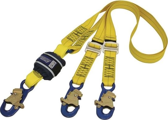 Other view of Adjustable Shock Absorbing Webbing Lanyard - Repel™ Technology Polyester Web - Yellow - 2 m Length - Z13202525 - Force2™