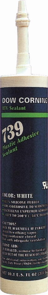 Other view of Plastic Adhesive/Sealant - 300 ml Cartridge - Black - RTV 739 - Dow Corning