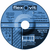 Other view of Depressed Centre Cut-Off Wheel - Aluminium Oxide - 125 x 0.8 x 22.2 mm - 60 Grit - Type 42 - A60V-BF42 Mega Inox - Flexovit