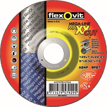 Other view of Depressed Centre Grinding Wheel - Aluminium Oxide - 115 x 7 x 22.2 mm - 24 Grit - Type 27 - A24P - Maxx™ - Flexovit