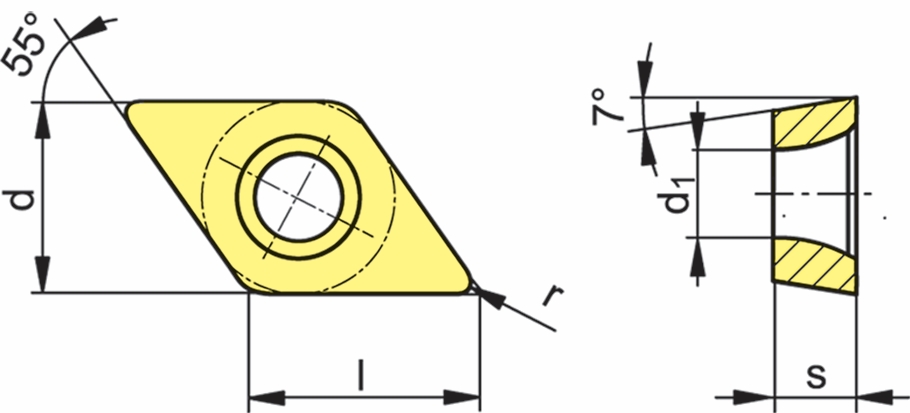 Other view of Carbide Turning Insert - Positive - TPMR 110304EN CTCP125 - 60° Triangular - CERATIZIT