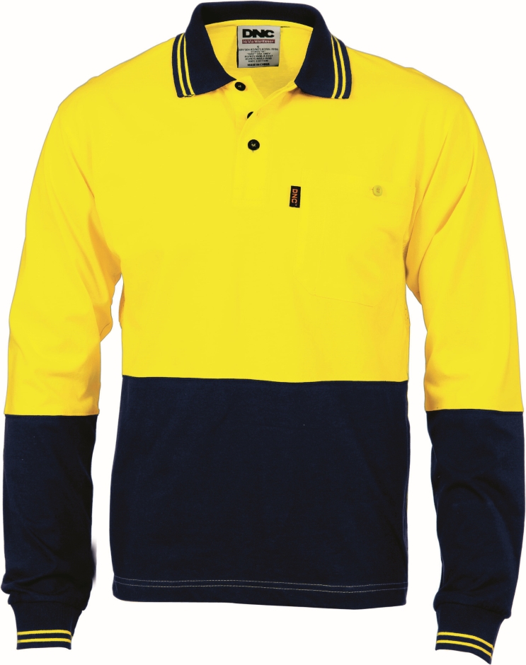 Other view of SHIRT POLO L/S DNC3846 YE/NA COTT XS