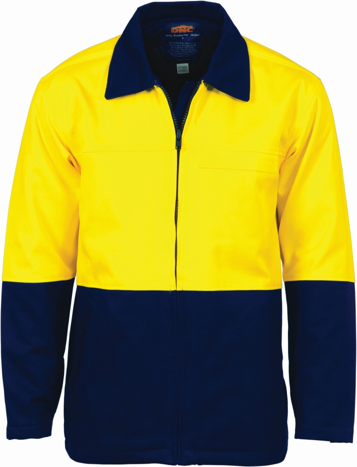 Other view of JACKET DNC3868 C/DRILL YELL/NVY XL