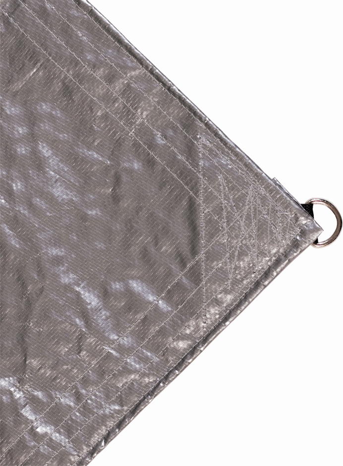 Other view of D-Ring Tarpaulin - Ultra Heavy Duty - Polyethylene - Silver/Black - 24 ft x 16 ft - SD1624 - Polytuf