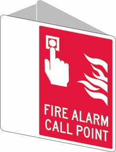 Other view of Safety Sign - Fire Equipment - Fire Alarm Call Point - Polypropylene - White On Red - 225 x 225 mm - Prosafe