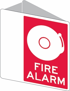 Other view of Safety Sign - Fire Equipment - Fire Alarm - Polypropylene - White On Red - 225 x 225 mm - Prosafe