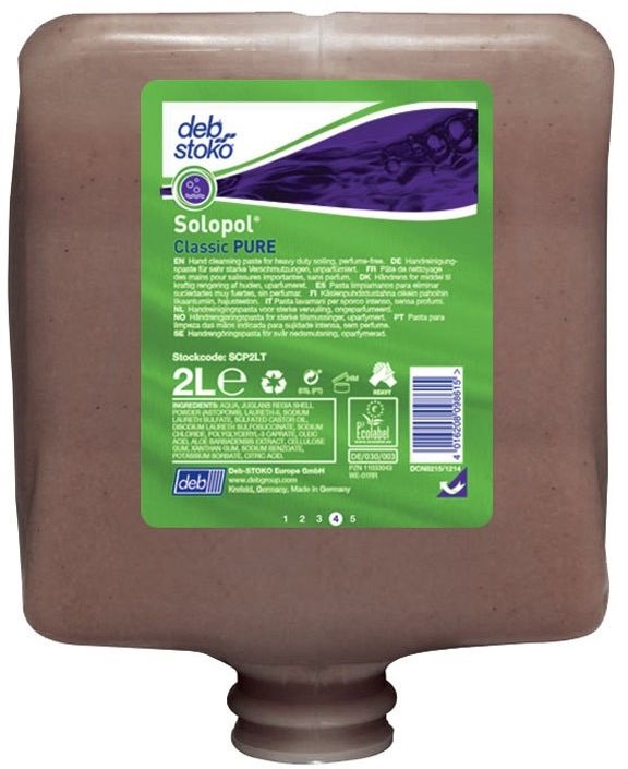 Other view of Solvent-Free Heavy Duty Classic Pure Hand Cleanser - Brown - 4 L - Cartridge - SCP4LTR - Solopol® - Deb Stoko