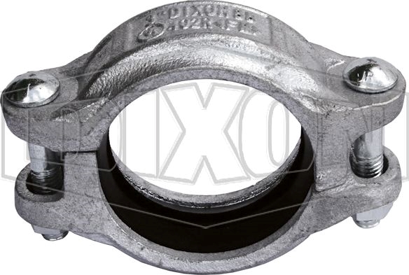 Other view of Style 7 Grooved Rigid Coupling - Ductile Iron - Galvanised - 8" - Shouldered - FWG-402R-219 - Dixon