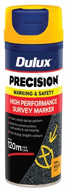 Other view of High Performance Survey Marker Spray Paint - Yellow - 350 gm - Aerosol Can - 32S - PRCISION - DULUX