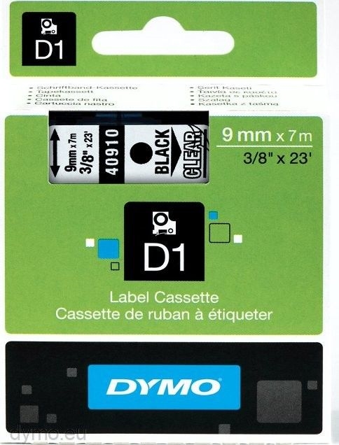 Other view of D1 Standard Label - Polyester - Black On Clear - 7 m x 9 mm - Dymo