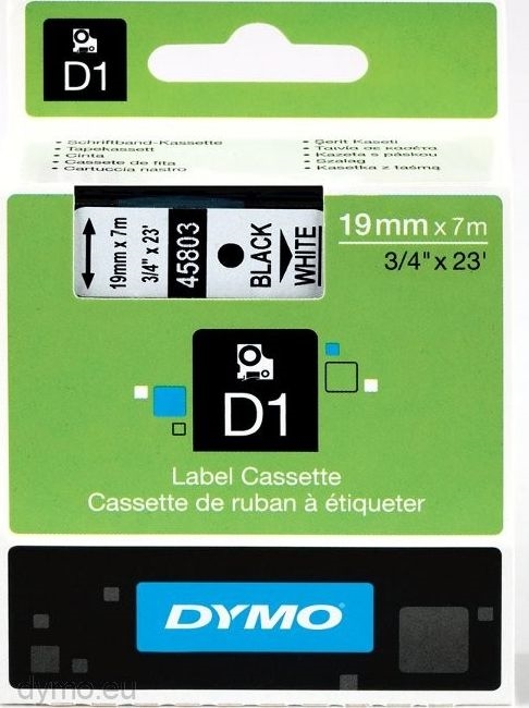 Other view of D1 Standard Label - Polyester - Black On White - 7 m x 19 mm - Dymo