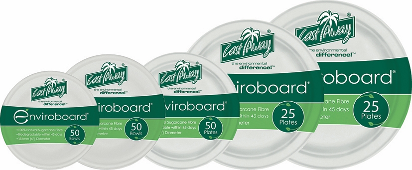 Other view of Biodegradable Side Plate - Small - Sugarcane Fibre - White - 7" - 500/Pack - CA-E7P - Enviroboard - Cast Away