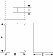 Other view of Support Bracket - Bolt On/Weld On - 50 mm x 57 mm x 79 mm - EH19 - Eltrak